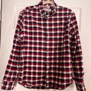 Old Navy Red and Blue Casual Button Down Shirt